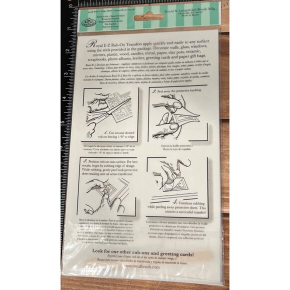 Royal Langnickel EZ RUB ON Transfer LET IT SNOW TIP1664G BY TIP OF THE BRUSH - Picture 2 of 3